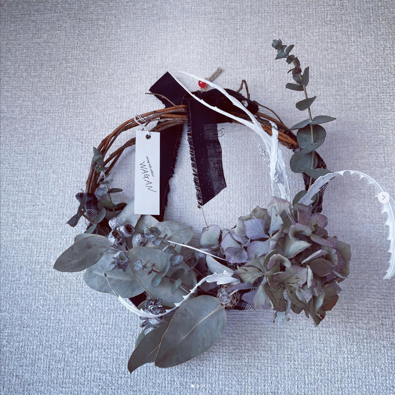 スワッグにタグを付けたところ